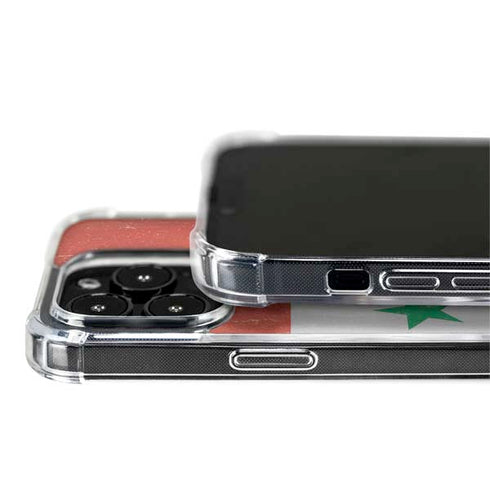 Syria Flag Distressed iPhone 14 Pro MagSafe Case